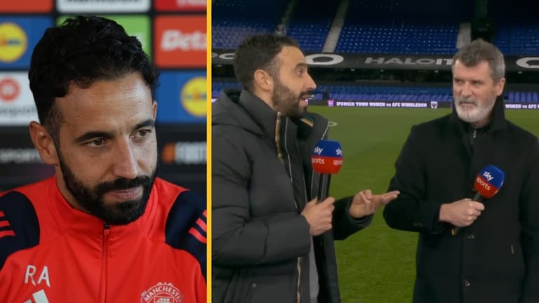 Ruben Amorim praises Roy Keane after Ed Sheeran crashes post-match interview Ruben Amorim praises Roy Keane after Ed Sheeran crashes post-match interview