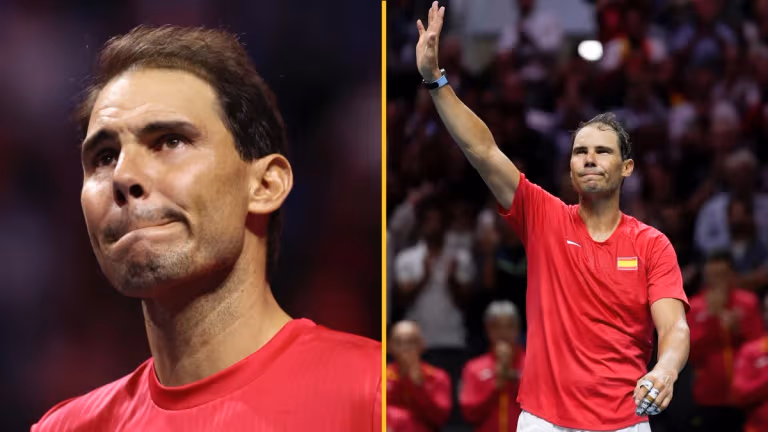 Tearful Rafael Nadal bids farewell to fans as tennis career ends Tearful Rafael Nadal bids farewell to fans as tennis career ends