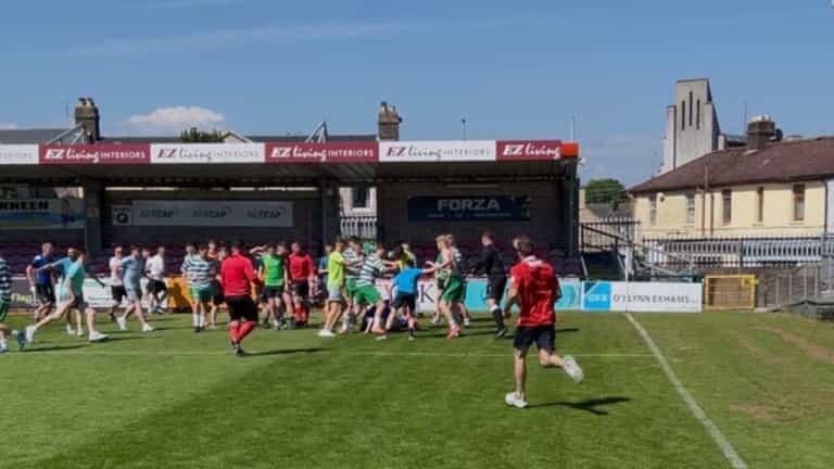 Huge brawl between players and fans in Munster Youth football final Huge brawl between players and fans in Munster Youth football final