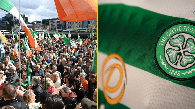 Far-right protestors condemned for ‘physical attack’ on Celtic supporters in Dublin Far-right protestors condemned for ‘physical attack’ on Celtic supporters in Dublin