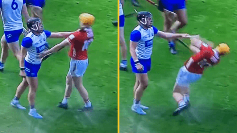 Waterford star lucky after striking Cork captain in the neck with hurl Waterford star lucky after striking Cork captain in the neck with hurl
