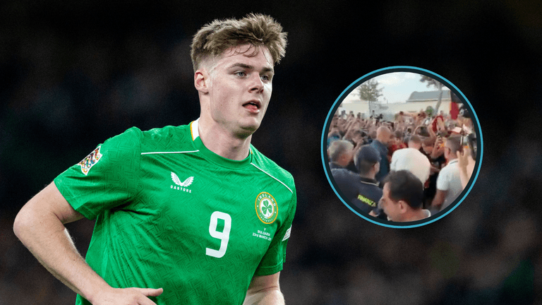 Evan Ferguson receives one of the biggest welcomes we’ve ever seen for an Irishman abroad Evan Ferguson receives one of the biggest welcomes we’ve ever seen for an Irishman abroad