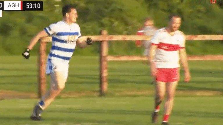 Mayo GAA player criticised for absurd cheap shot ‘celebration’ after scoring Mayo GAA player criticised for absurd cheap shot ‘celebration’ after scoring
