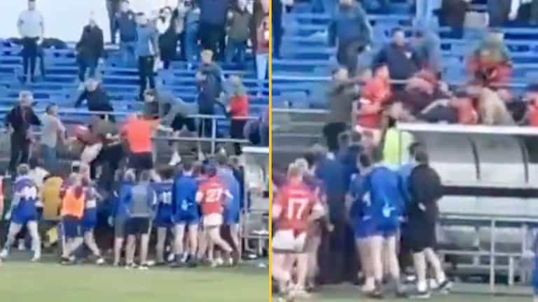 Brawl breaks out in stands with players and fans in Wicklow SFC quarter-final Brawl breaks out in stands with players and fans in Wicklow SFC quarter-final