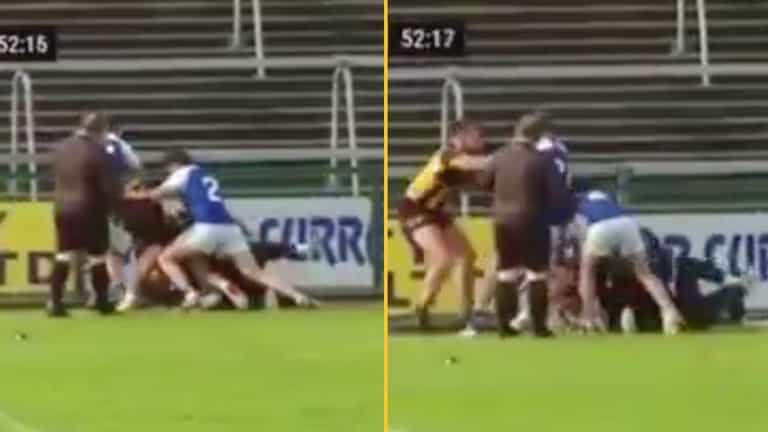 New footage shows players involved in sideline fight as water boy tries to prevent attack New footage shows players involved in sideline fight as water boy tries to prevent attack
