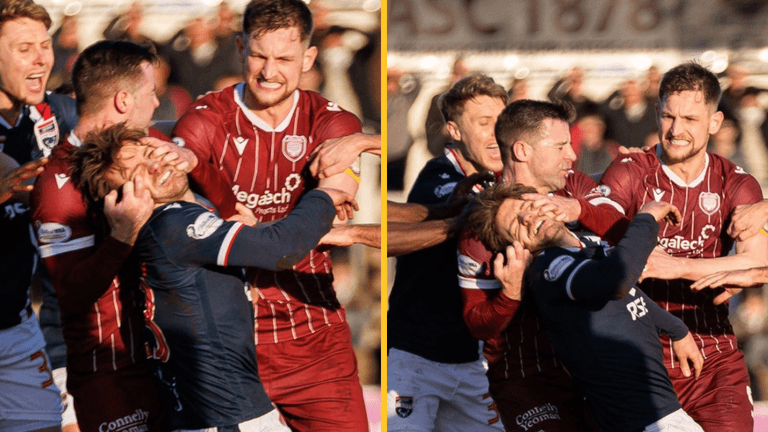 Scottish player accused of gouging as brawl breaks out Scottish player accused of gouging as brawl breaks out