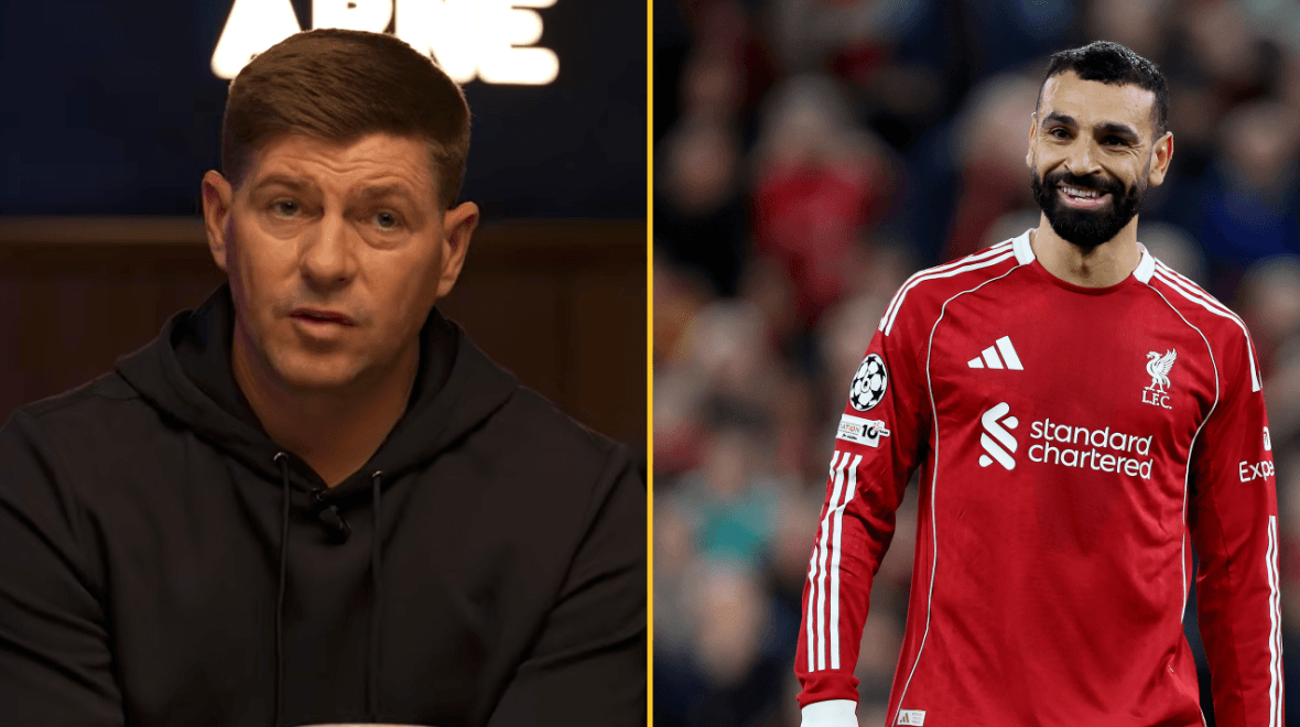 Steven Gerrard reveals text message he sent to Mo Salah before Egyptian’s Liverpool exit