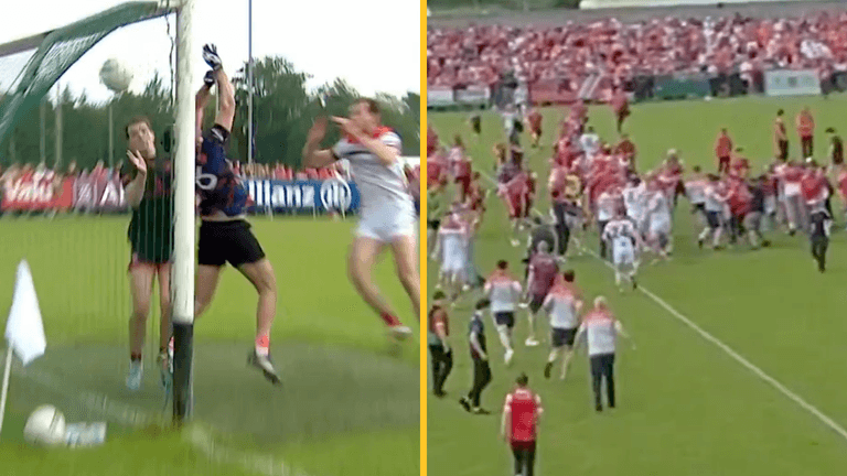 Fan footage highlights mad scenes after last-play goal for Louth vs Armagh Fan footage highlights mad scenes after last-play goal for Louth vs Armagh