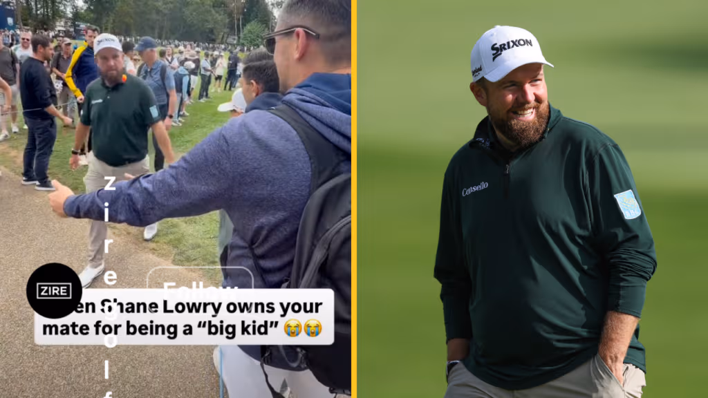 Shane Lowry seen calling out fans for ‘childish’ behaviour at BMW