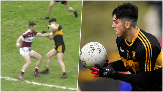 Tony Brosnan selling dummies like no tomorrow against Mullinalaghta Tony Brosnan selling dummies like no tomorrow against Mullinalaghta