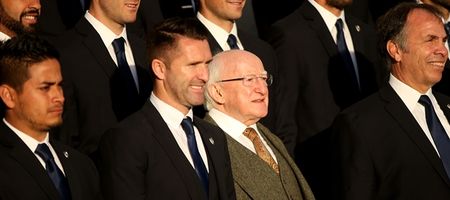 PICS: Robbie Keane and LA Galaxy team mates meet President of Ireland Michael D Higgins