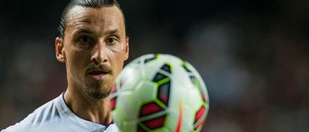 Zlatan Ibrahimovic was so pleased with his hat-trick that he gave the match ball its own first class seat