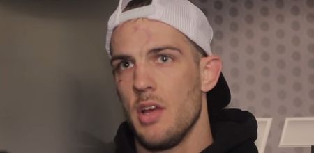 If you don’t like grotesque injuries, look away now because UFC’s Cole Miller has a hole in his leg