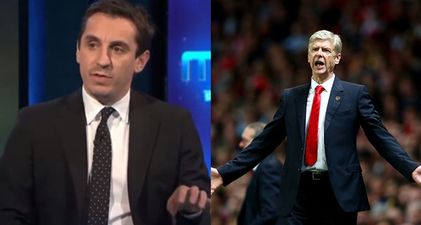 Arsene Wenger hits back at Gary Neville’s “dangerous” Arsenal criticism
