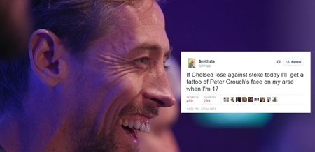 Teenager says he’ll get Peter Crouch tattoo if Chelsea lose, Chelsea lose, Crouch trolls teenager