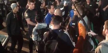 VIDEO: Conor McGregor and Jose Aldo looked ready for war backstage before weigh-ins