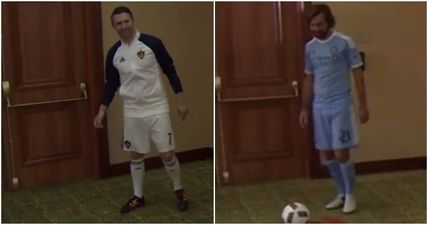 WATCH: Robbie Keane and Andrea Pirlo feature in tricky MLS accuracy challenge