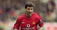 Denis Irwin joined by two other Manchester United legends in the away end at Anfield