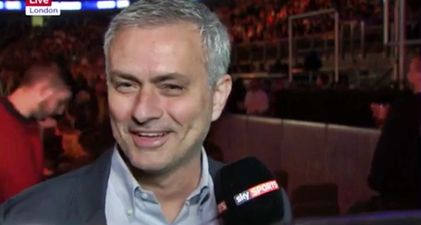 Watch: Jose Mourinho makes laughable claim at Anthony Joshua fight
