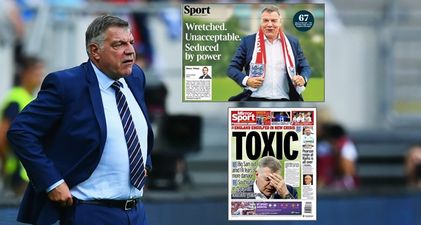 Pics: British newspapers show Sam Allardyce no mercy, tear him to shreds