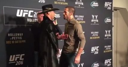 WATCH: You won’t see a more intense staredown than Matt Brown’s glare at Donald Cerrone
