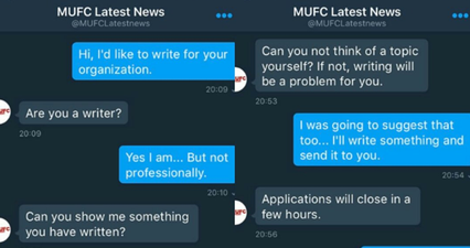 Editor of Manchester United fan site sacked for racist messages sent to Nigerian looking to write for them