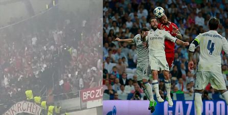 Ugly scenes in Madrid as footage shows riot police clashing with Bayern Munich fans in the Bernabeu