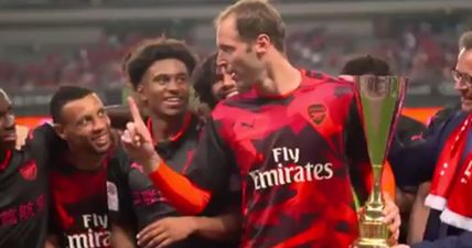 Petr Cech cut Arsenal’s youngsters looking to celebrate preseason trophy down to size