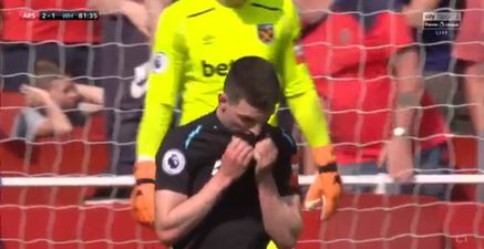 Declan Rice learns harsh lesson as he commits a defender’s cardinal sin