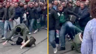 Schalke ultras seen violently attacking photographers in Dublin